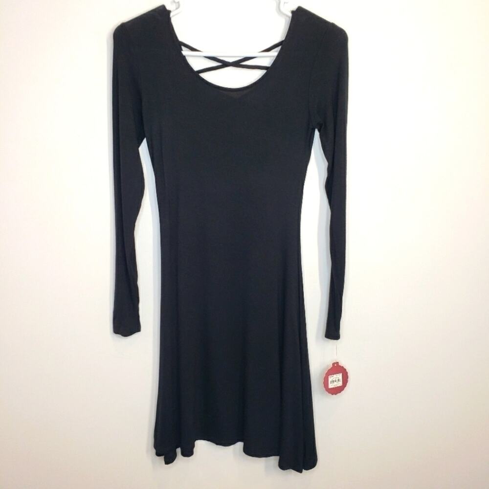 Long Sleeve Light Little Black Dress SO Authentic American Heritage XS